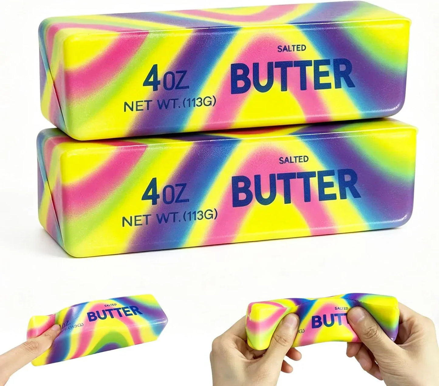 Slow Rising Squishy,Taba Squishy, Stress Balls,Party Favor Gift (Butter stick-2pcs)-0519 (Colorful-2pcs)