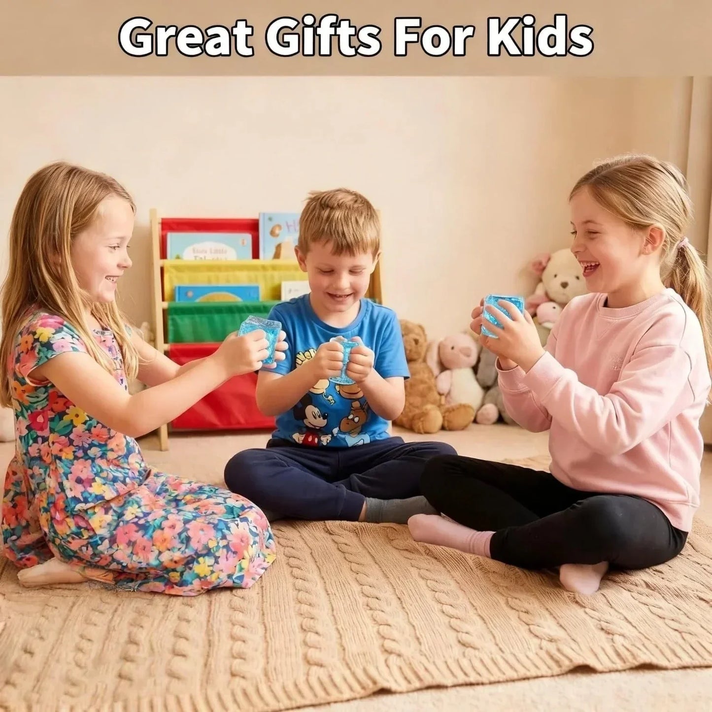 Stress Balls Squeeze Toys, Exquisite Cube, Cooling Cube Toy, Sensory Toy for Adults to Relieve Anxiety and Stress Fidget Toy Ice Cube, Nice Ball Cubes with Box
