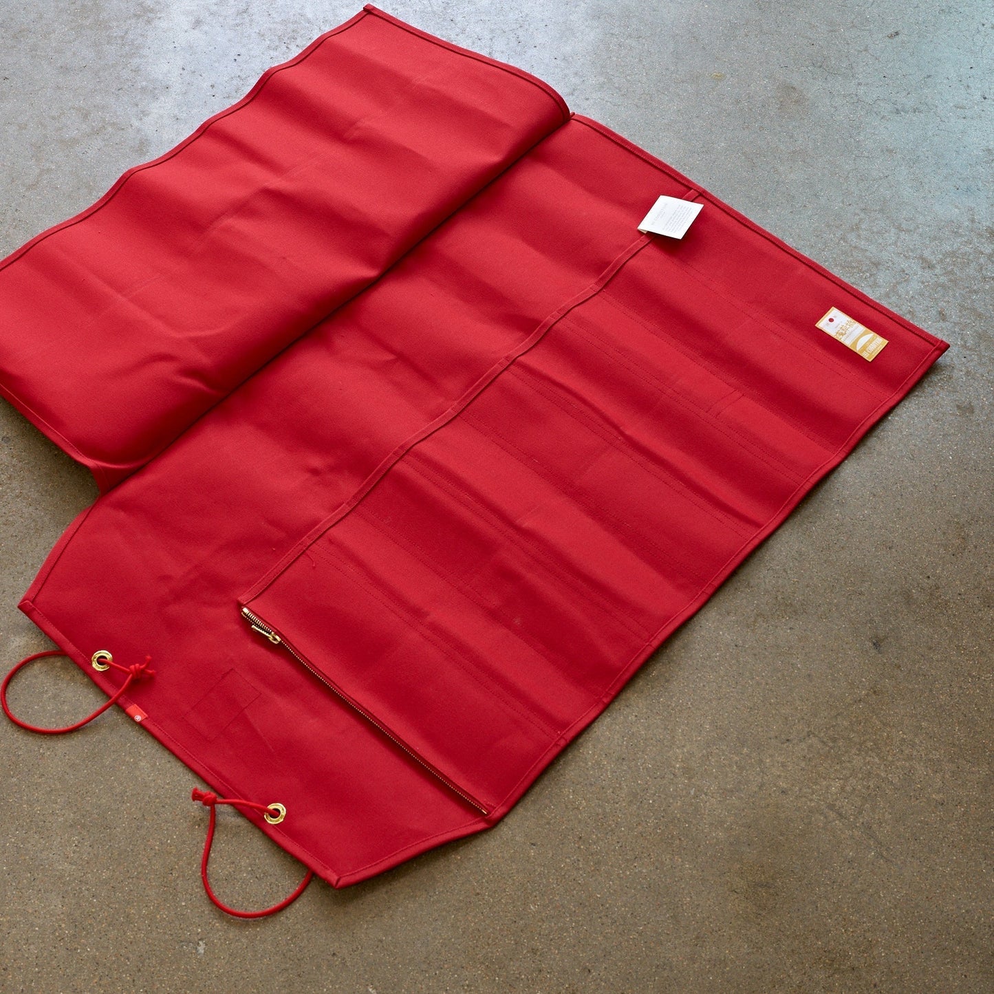 HI-CONDITION Hanpu Canvas 9 Pockets Knife Roll Red