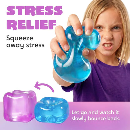 JOYIN 4 Pack Stress Cube, 2'' High Density Cube Fidget Toy, Stress Relief with Slow Rising Sensory Squishy Toys for Kids Adults, Birthday Gifts, Party Favors, Classroom Prizes for Boys Girls