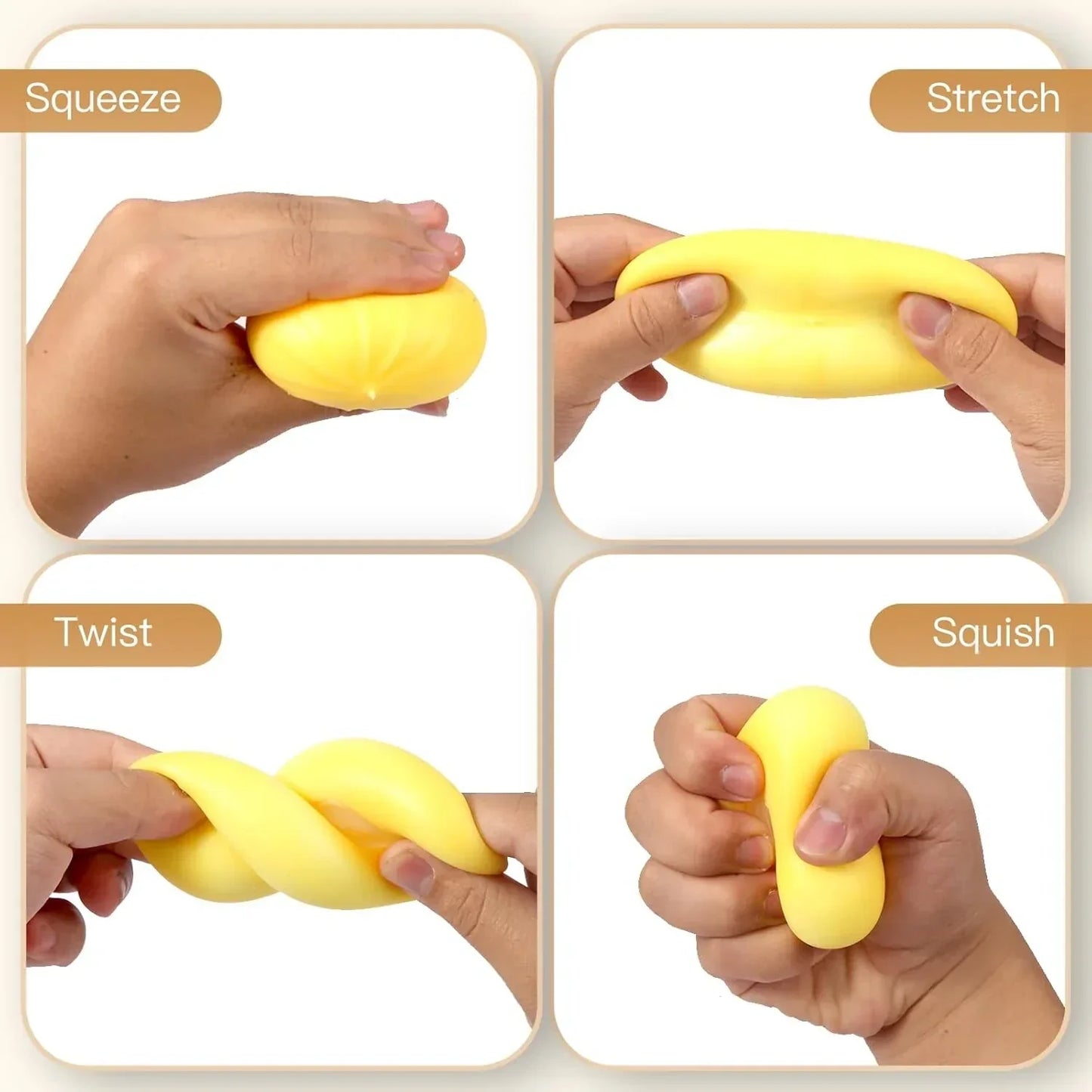 4 Pack Dumpling Squishies Toy Mystery Box Random Color, Colorful Dumplings Stress Balls Fidget Sensory Toy, Bun with Food Steamer Stretchy Desk Toys Soft Squeeze Decompression Dough for Adults Kids