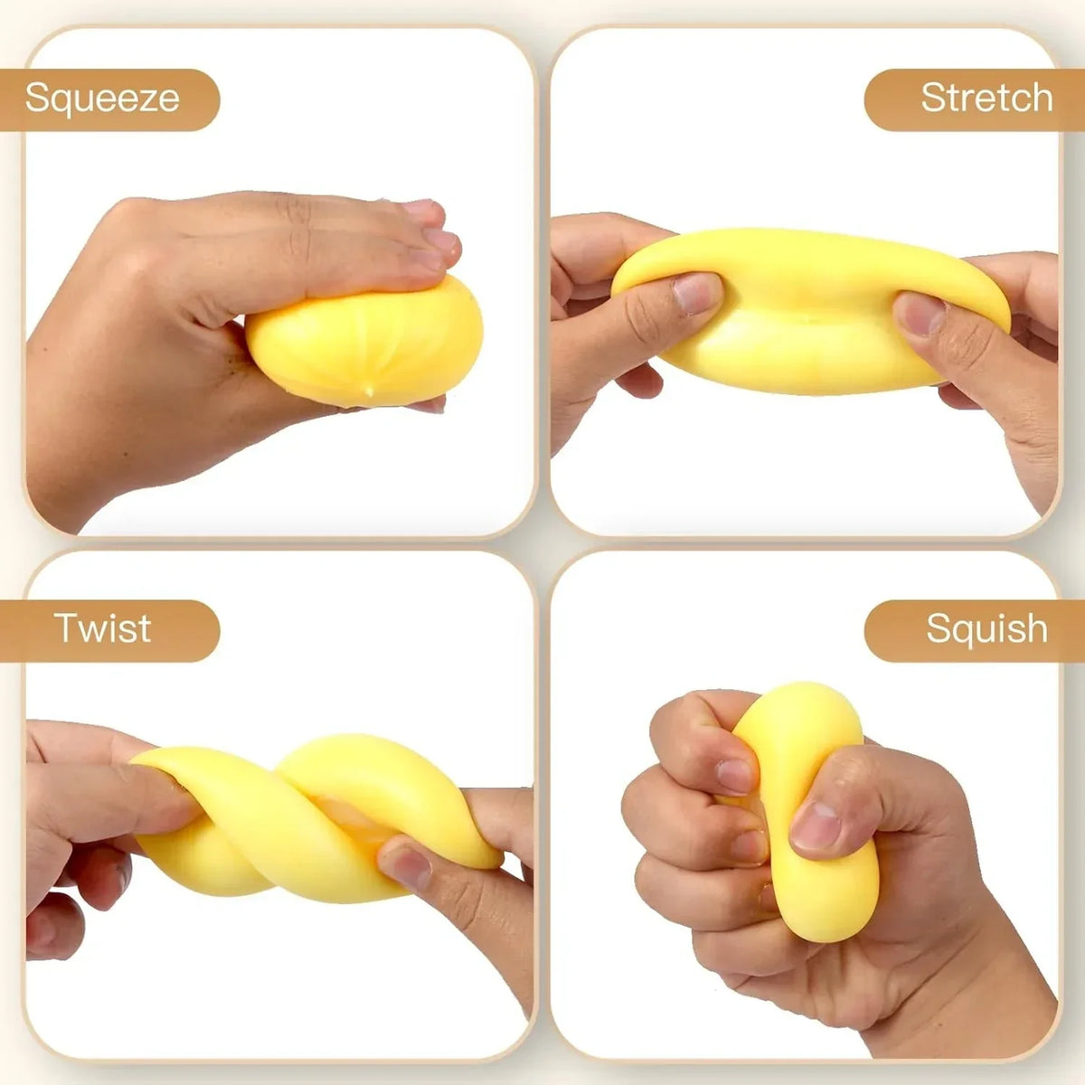 4 Pack Dumpling Squishies Toy Mystery Box Random Color, Colorful Dumplings Stress Balls Fidget Sensory Toy, Bun with Food Steamer Stretchy Desk Toys Soft Squeeze Decompression Dough for Adults Kids