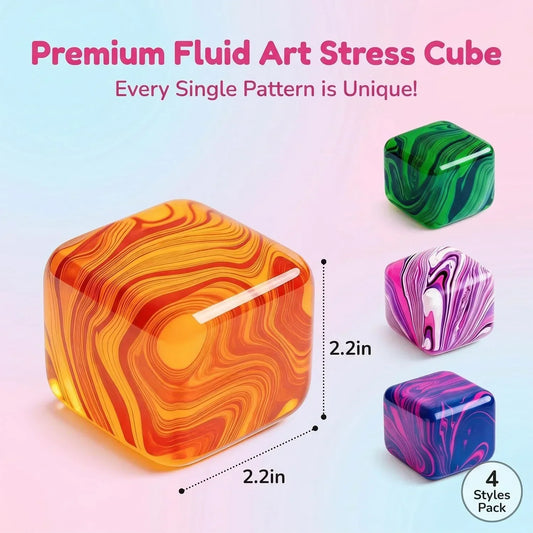 LAHAND 4 Pack Slow Rising Stress Cube,Ice Cube Squishy for Anxiety Stress Relief, Soft Squishy Toys for Party Favors Gifts Classroom Prizes
