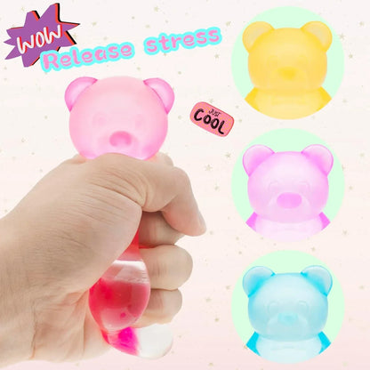 Gummy Bear Toy, Sugar Filled Squishy Toys for Kids Stress Relief - High Density Squeeze Balls for Students Calming - Ultra-Soft Decompression Venting Toys