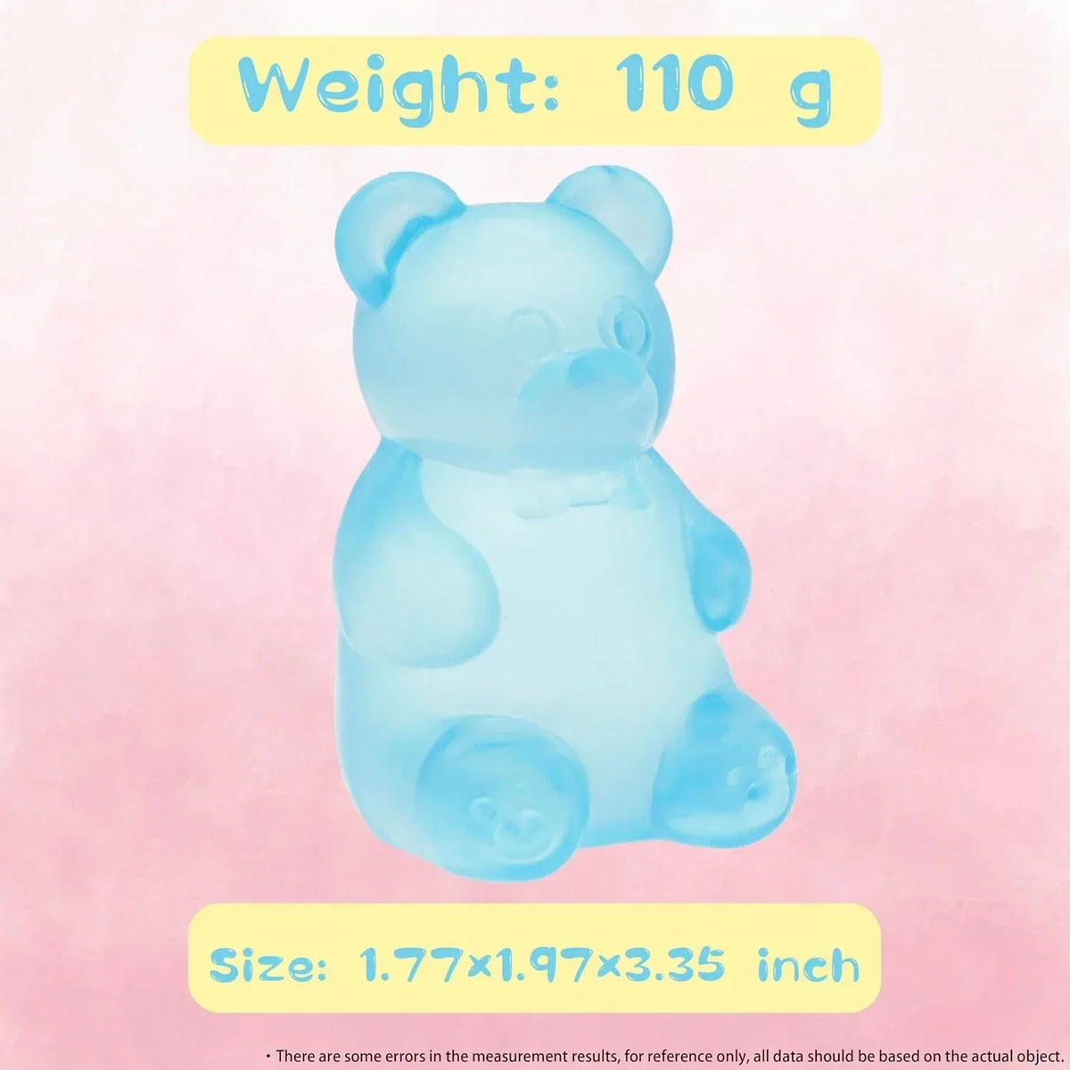 Gummy Bear Toy, Sugar Filled Squishy Toys for Kids Stress Relief - High Density Squeeze Balls for Students Calming - Fidget Squishy Toys for Anxiety Relief