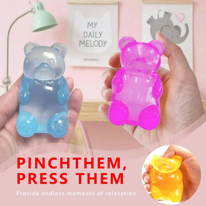 5PCS Valentines Day Gummy Bear Toys |Sugar Filled Bear Squishy Toys|Gel Ultra Squishies High Density Squeeze Balls | Valentine's Party Favors Classroom Prize Party Favors Toys Tall 3.5 Inches