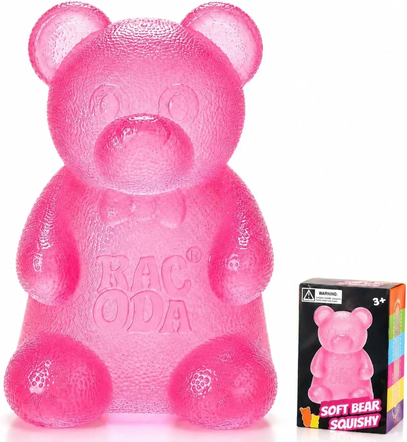 Taba Bear Squishy Fidget Toys,Stress Ball for Anxiety Stress Relief,Squishies Sensory Toy for Adults Kids Teens,Pink Squeeze Toys for Classroom Prize, Birthday Gifts Party Favors