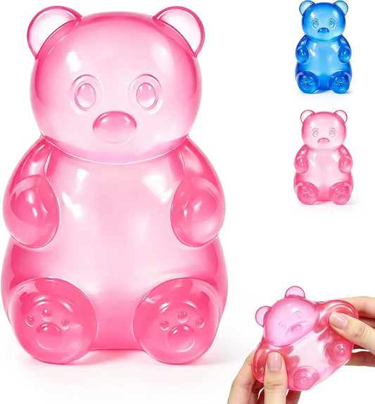 Gummy Bear Squishy，Stress Bear Taba Squishy Toys，Bear Toy Taba Squishy Toys for Adults Stress Relief Squeeze Balls，Sensory Fidget Toys，Valentines Day Gifts Birthday Gifts Party (Pink)