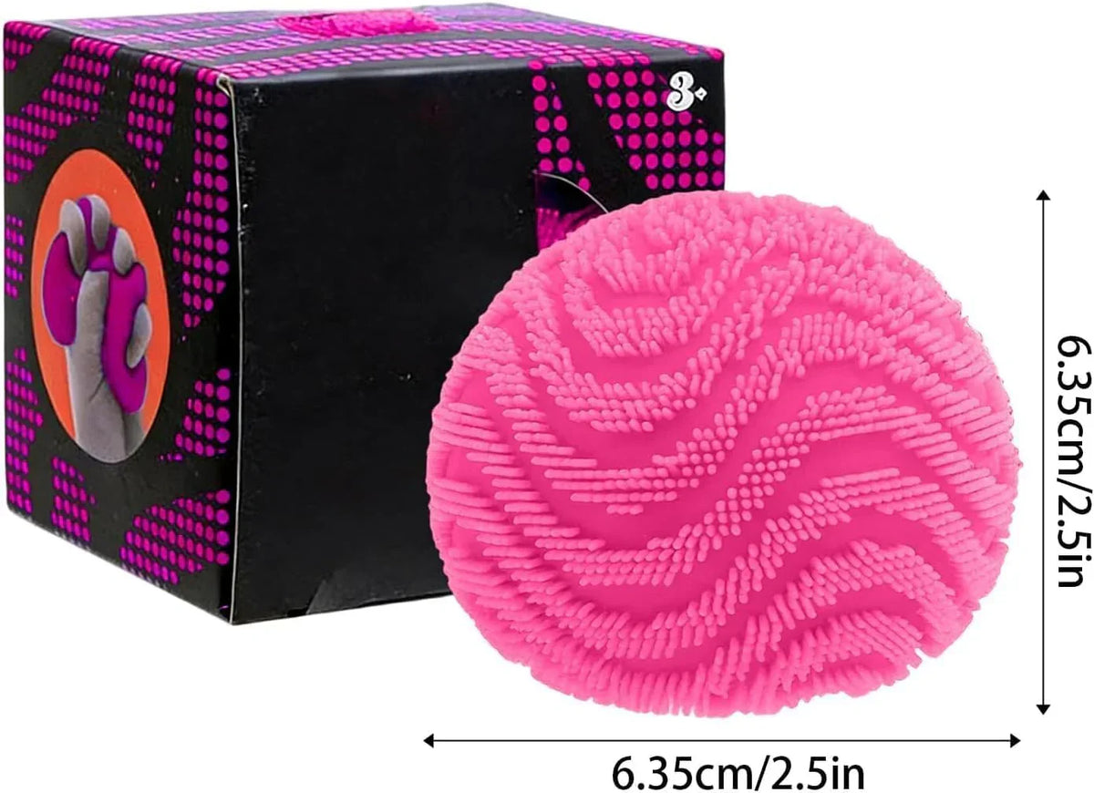 Fuzz Ball Squishy Stress Ball, Stress Fun Desk Fuzz Squeeze Ball, Plush Squeeze Ball for Desktop (Blue)