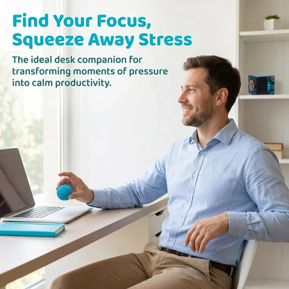 Fuzz Ball Squishy Stress Ball, Stress Fun Desk Fuzz Squeeze Ball, Plush Squeeze Ball for Desktop (Blue)