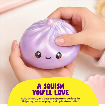 Glitter Dumpling Squishy Mystery Box - UV Color-Changing - Squishies Squeeze Toys - Squishys Big Dumplings Fidget Stress Sensory Toys - Gifts for Kids, Teens, Girls, Boys - Desk Toy