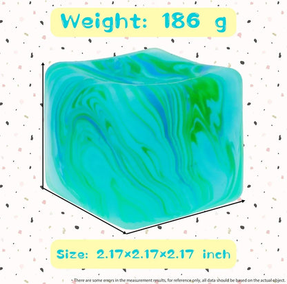 Fidget Toys Squishy Stress Cube, Stress Balls for Kids Adults Squishies Stress Relief, Ice Squishy Cube Sugar Balls, High Density Squeeze Balls for Students Calming