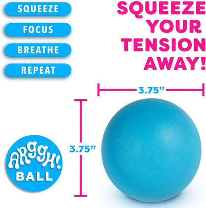 Power Your Fun Arggh Large Stress Ball for Adults and Kids - 3.75 Inch Tension Relief Ball Fidget Toy, Color-Changing Stress Relief Hand Squeeze Sensory Balls Big Squishy Toys for Kids (Blue/Green)
