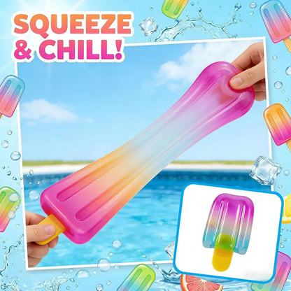 Ice Cream Squishy Toy, Summer Sensory Stress Relief Squeeze Squishy, Popsicle Squishy for Easter Basket Stuffers, Party Favors, Anxiety Relief Everyone, Birthday Gift