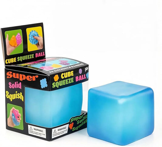 Premium Big Block Cube, Ice Cube Squishies Toys, Durable, Slow-Rebound fingertip Exquisite Spherical ice Cube with boxGift-Ready (Blue)