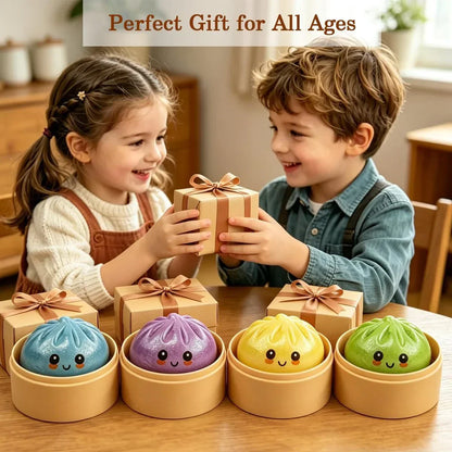 Anditoy Dumpling Stress Balls Glitter Squishy Toys Giant Squishy Mystery Box Squeeze Toys for Adults Stress Relief Desk Toys Kids Party Favors Birthday Gifts (Blue)