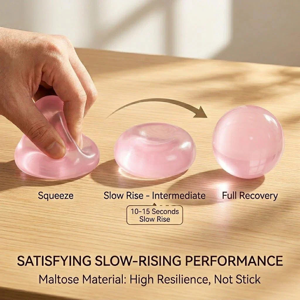 Coconut Oil Squishy - 2026 New Coconut Oil Stress Ball, Improving Focus, Or Easing Tension During Study, Work, Or Relaxation (Pink)
