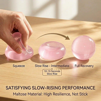 Coconut Oil Squishy - 2026 New Coconut Oil Stress Ball, Improving Focus, Or Easing Tension During Study, Work, Or Relaxation (Pink)