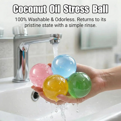 Pink Coconut Oil Squishy for Kids & Adult, Slow Rising Coconut Oil Stress Ball, Soft Non-Sticky Fidget Toys for Improving Focus Stress Relief, Sensory Squeeze Toys for Office Travel Classroom Prizes