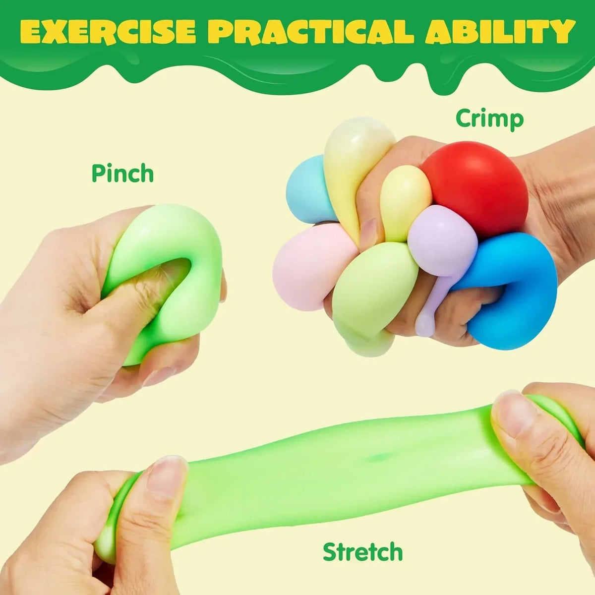 JOYIN 24 Pack Slow Rising Stress Balls, Squishy Sensory Fidget Toys, Hand Therapy Balls for Anxiety Relief, Classroom Prize Box Toys for Kids, Goodie Bag Stuffers, Party Favors