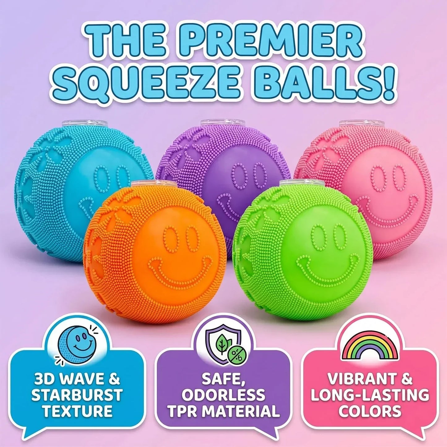 Fuzz Ball Squishy Stress Ball Toy，Fuzzball Squishy，Soft Fidget Toy for Anxiety Relief, Sensory Squishy Ball Calming Tactile Grip for Soft Stress Relief Ball for Kids and Adults (Pink)