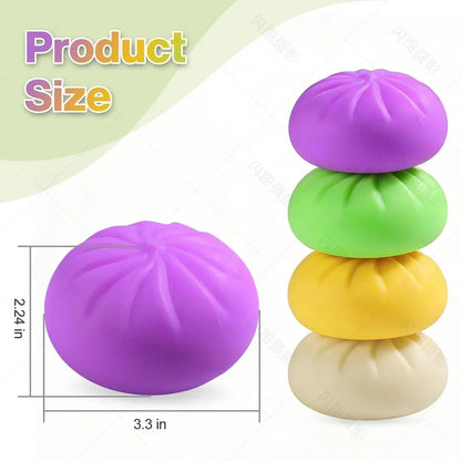Dumpling Squishy Mystery Box, Mystery Dumpling Squishy Squeeze Stress Balls for Kids & Adults, Sensory Fidget Toys for Anxiety Relief, Crazy Fun Dumplings Ideal Gift for Boys,Girls,Teens(Pink)