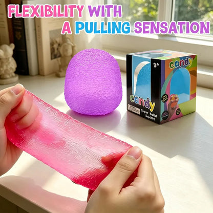 Squishies Squeeze Toys, Textured Stress Balls Gumdrop Fidget Toys for Kids and Adults, Sensory Toys Squeeze Balls for Stress Relief, Birthday Gift, Easter Basket Stuffers Party Favors (Blue)