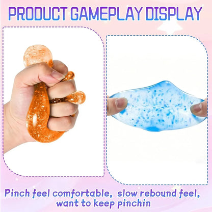 Dream Squishy Drop Stress Ball,Water Drop Fidget Stress Ball,Malt Sugar Balls Sensory for Relief Anxiety,, Or Rewards (Pink)