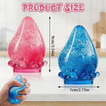 Water Drop Squeeze Squishies, Dream Squishy Drop Squishy Stress Ball,Drop Gifts for Anxiety Relief Office Easter Birthday (Pink)