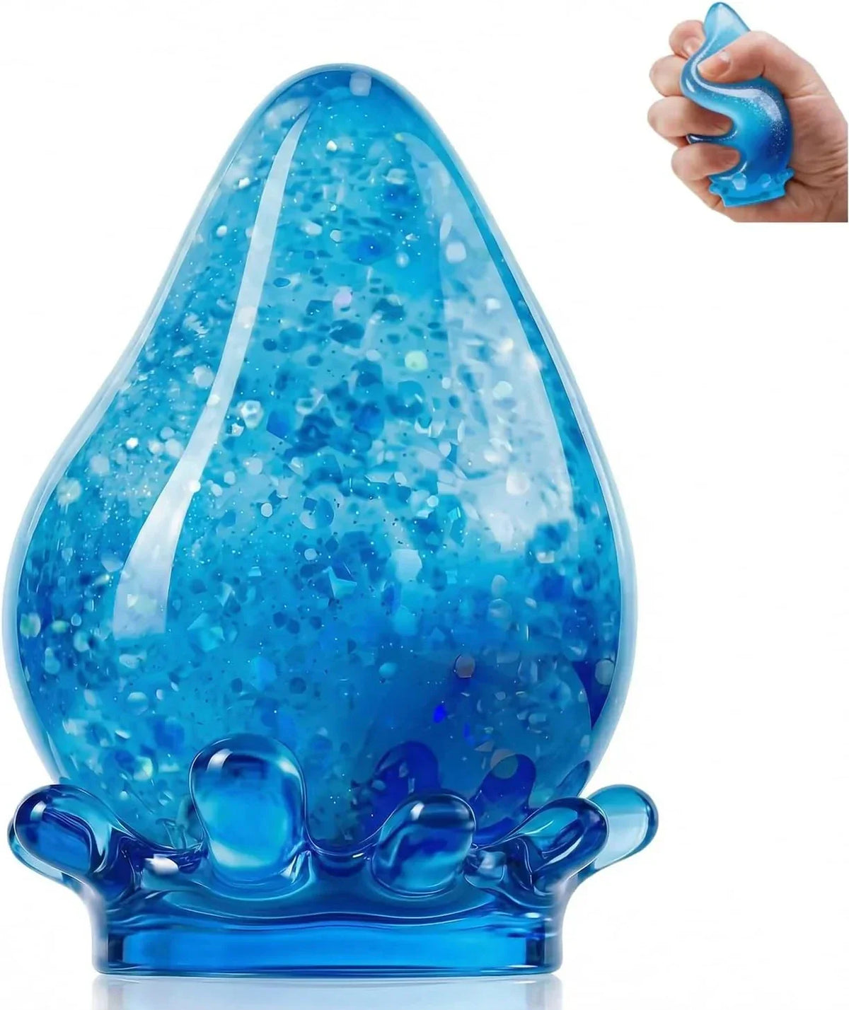 Water Drop Squeeze Squishies, Dream Squishy Drop Squishy Stress Ball, Soft Fidget Stress Ball, 2026 New Slow Rise Relief Fidget Sensory for Anxiety Stress Easter Party Favors (Blue)