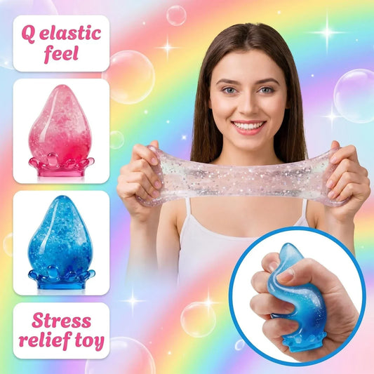 Water Drop Squeeze Squishies, Dream Squishy Drop Squishy Stress Ball, Soft Fidget Stress Ball, 2026 New Slow Rise Relief Fidget Sensory for Anxiety Stress Easter Party Favors (Blue)