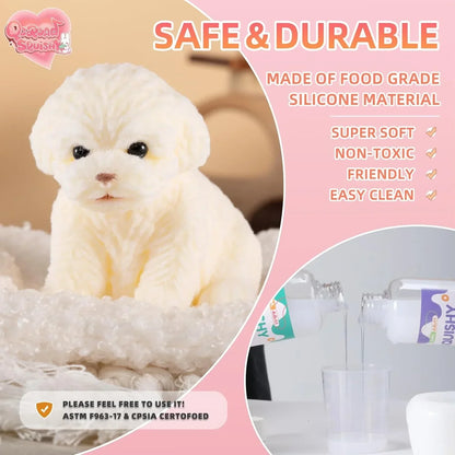 Puppy Taba Dog Squishy - Ultra Soft Silicone Dog Squishy, Handmade Stress-Relief Toys for Kids & Adults, Non-Toxic Squeeze Toys for Relaxation & Sensory Play