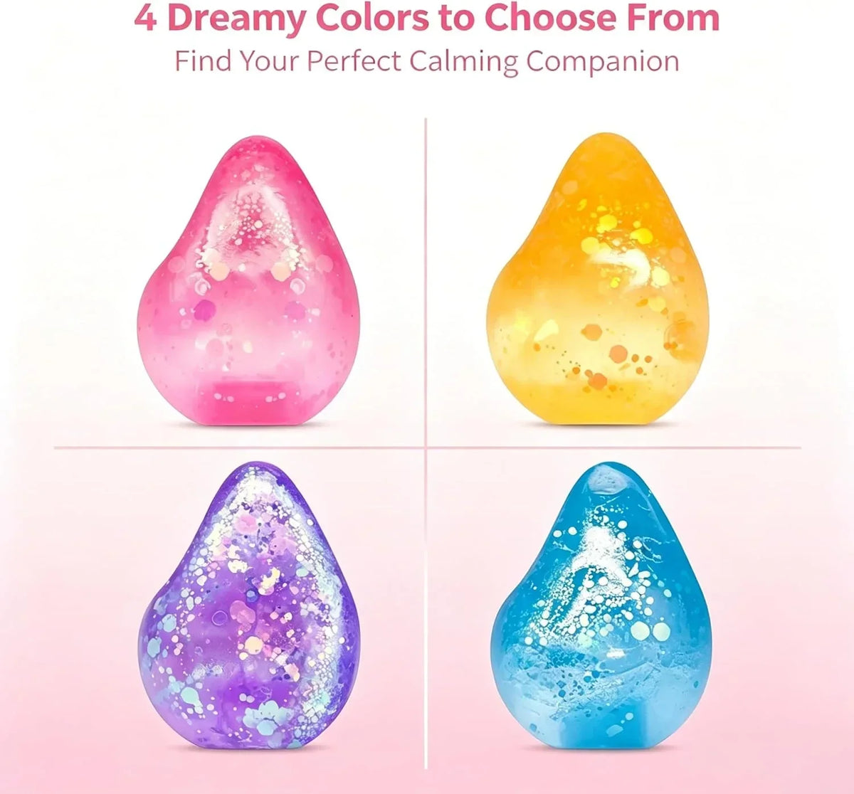 Fidget Toys Squishy Water Drop, Stress Cube Squishies Anxiety Stress Relief, Ice Squishy Stress Cube- Malt Sugar Balls, Sensory Ball for Kids with Autism (Blue, 1)