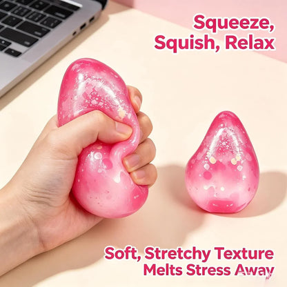 Fidget Toys Squishy Drop, Stress Cube Squishies Anxiety Stress Relief, Ice Squishy Stress Cube-Drop Malt Sugar Balls, Sensory Ball for Kids with Autism