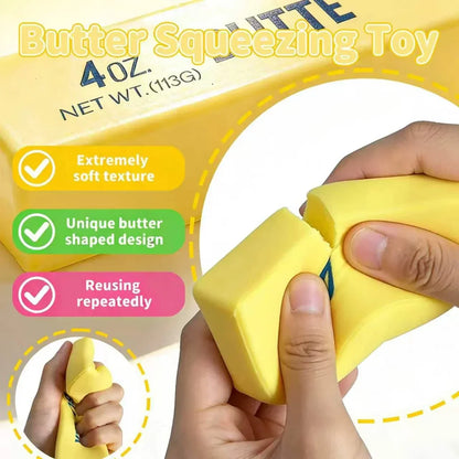 2026 Upgraded Slow Rebound Butters Squeeze Stress Balls, Easter Basket Stuffers, Soft Butters Stick Squishies Toy, Slow Rising Sensory Fidget Toy for Stress Relief & Calming