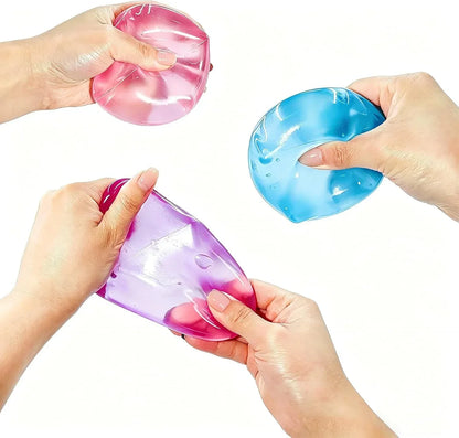 Relief High Density Ice Squeeze Ball, Ice Cube SqueezeToy,Adults Sensory Fidget for Stress Relief,Focus (Pink)