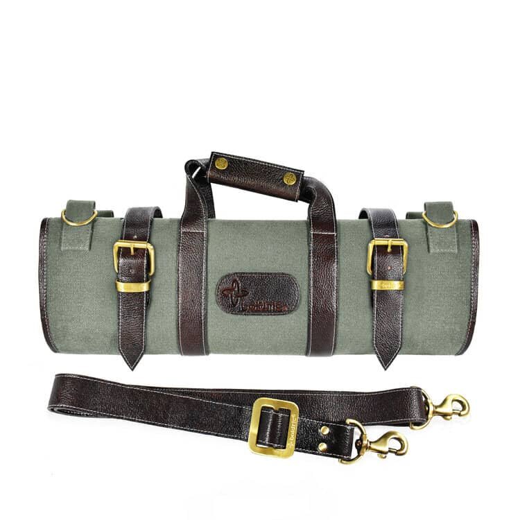 Boldric 17 Pocket Canvas Knife Bag Green