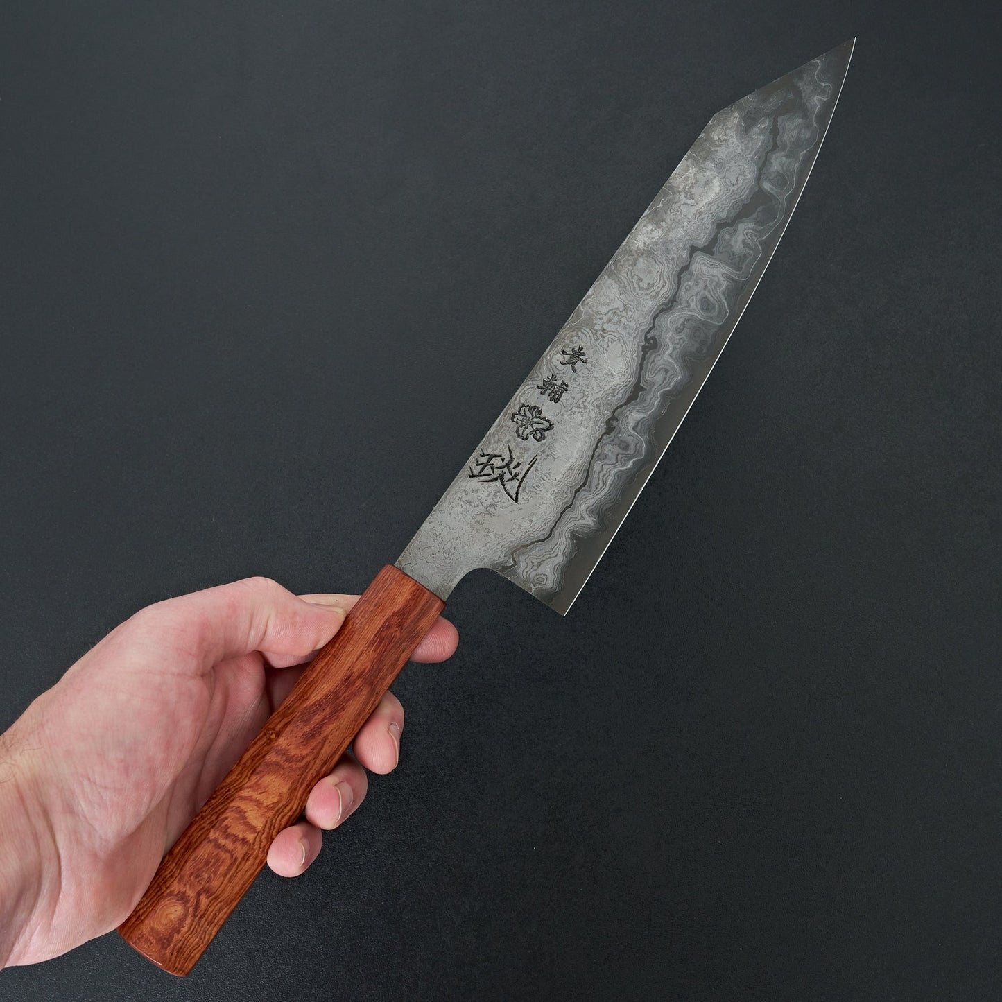 Kisuke KOKUENN Blue #1 Damascus Kiritsuke Gyuto 240mm