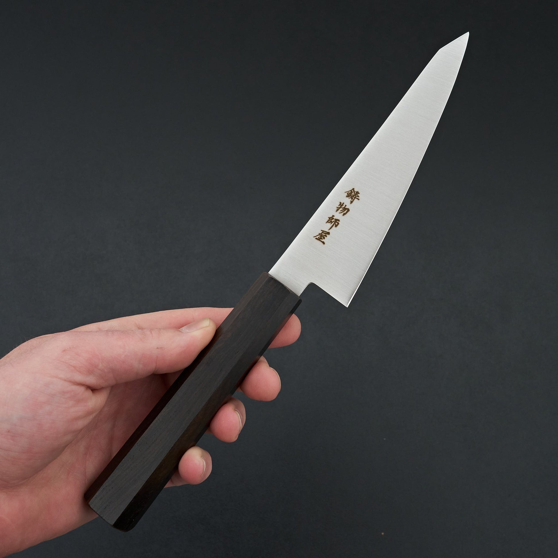 Hitohira Imojiya TH Stainless Honesuki Kaku 150mm Ebony Handle (Wa)