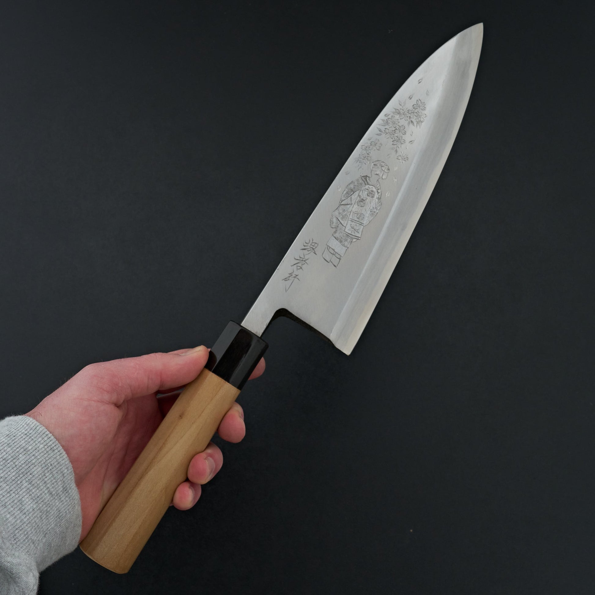 Sakai Takayuki Michiko Kubota Engraved "Maiko" Kasumitogi Deba 225mm