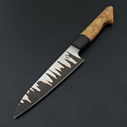 Lew Griffin Copper San Mai 52100 Petty 150mm Curly Birch