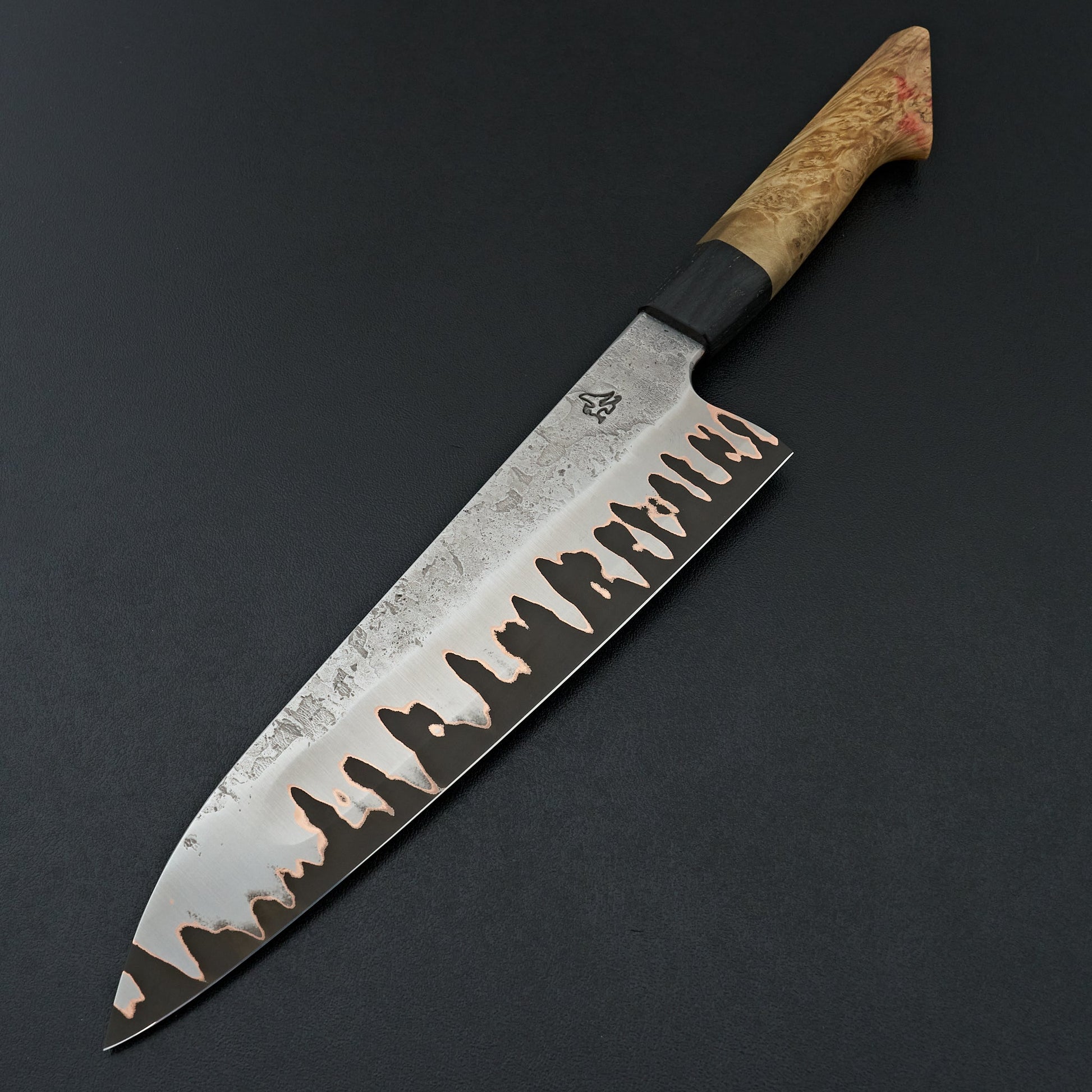 Lew Griffin S-Grind Copper San Mai 52100 Gyuto 225mm Holm Oak