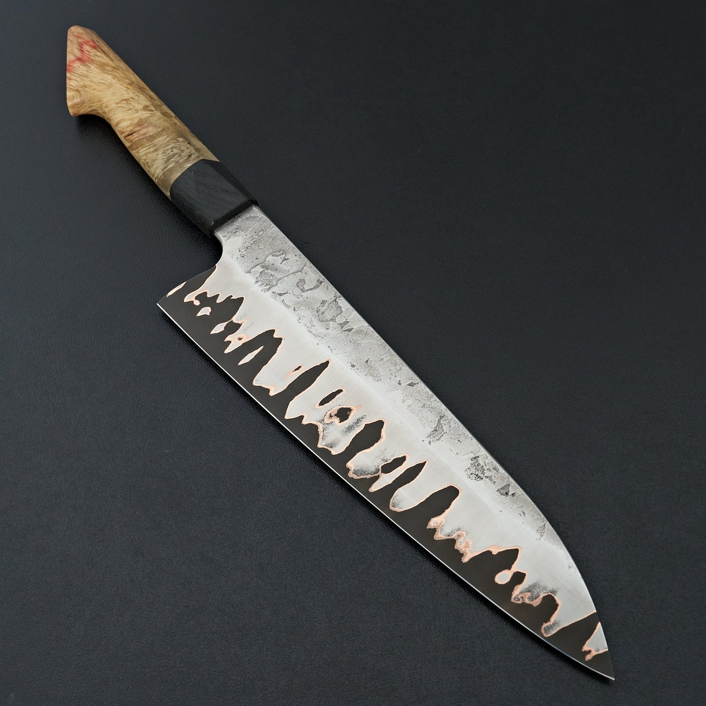 Lew Griffin S-Grind Copper San Mai 52100 Gyuto 225mm Holm Oak