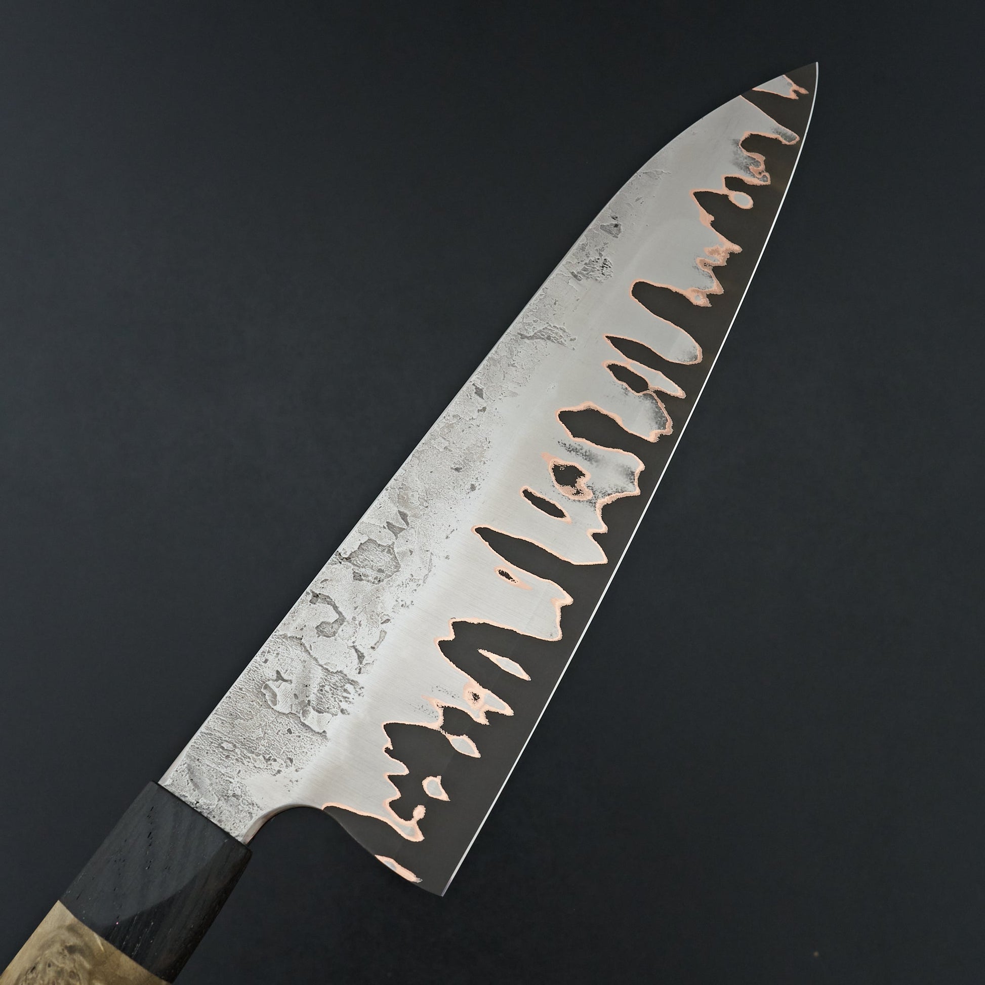 Lew Griffin S-Grind Copper San Mai 52100 Gyuto 225mm Holm Oak