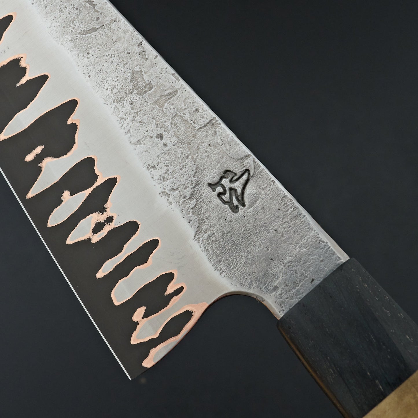 Lew Griffin S-Grind Copper San Mai 52100 Gyuto 225mm Holm Oak