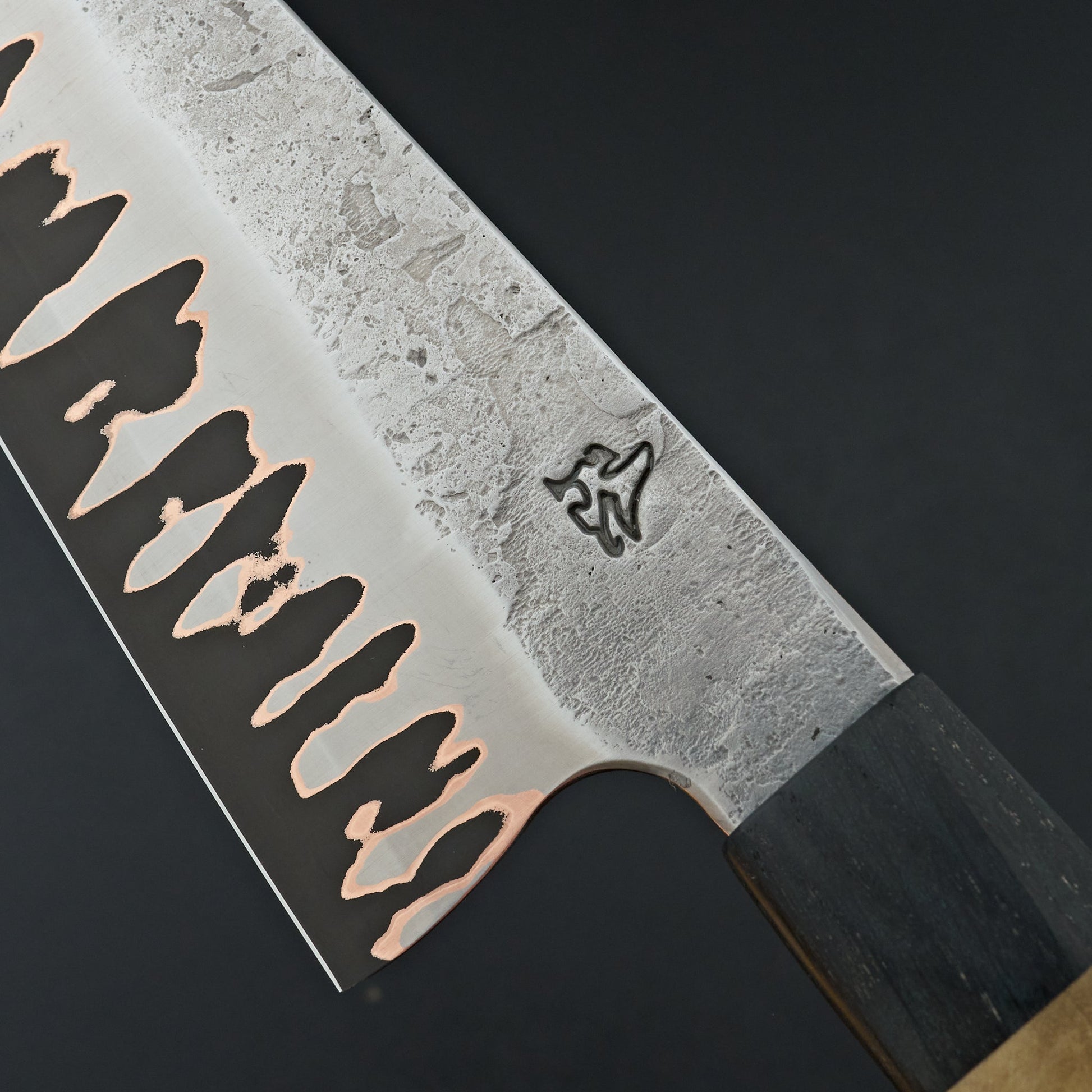 Lew Griffin S-Grind Copper San Mai 52100 Gyuto 225mm Holm Oak