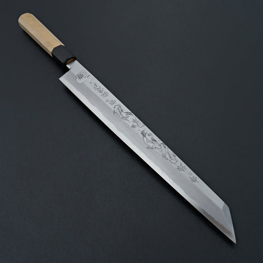 Sakai Takayuki Michiko Kubota Engraved "Koi Autumn Night" Byakko Kiritsuke 300mm