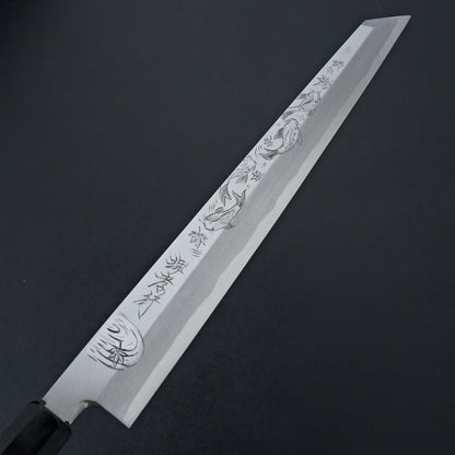 Sakai Takayuki Michiko Kubota Engraved "Koi Autumn Night" Byakko Kiritsuke 300mm