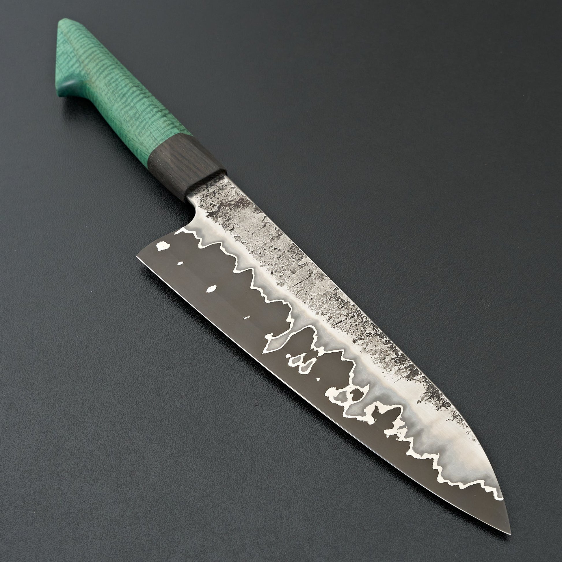 Lew Griffin S-Grind San Mai 52100 Green Mango Gyuto 210mm