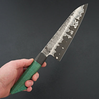 Lew Griffin S-Grind San Mai 52100 Green Mango Gyuto 210mm